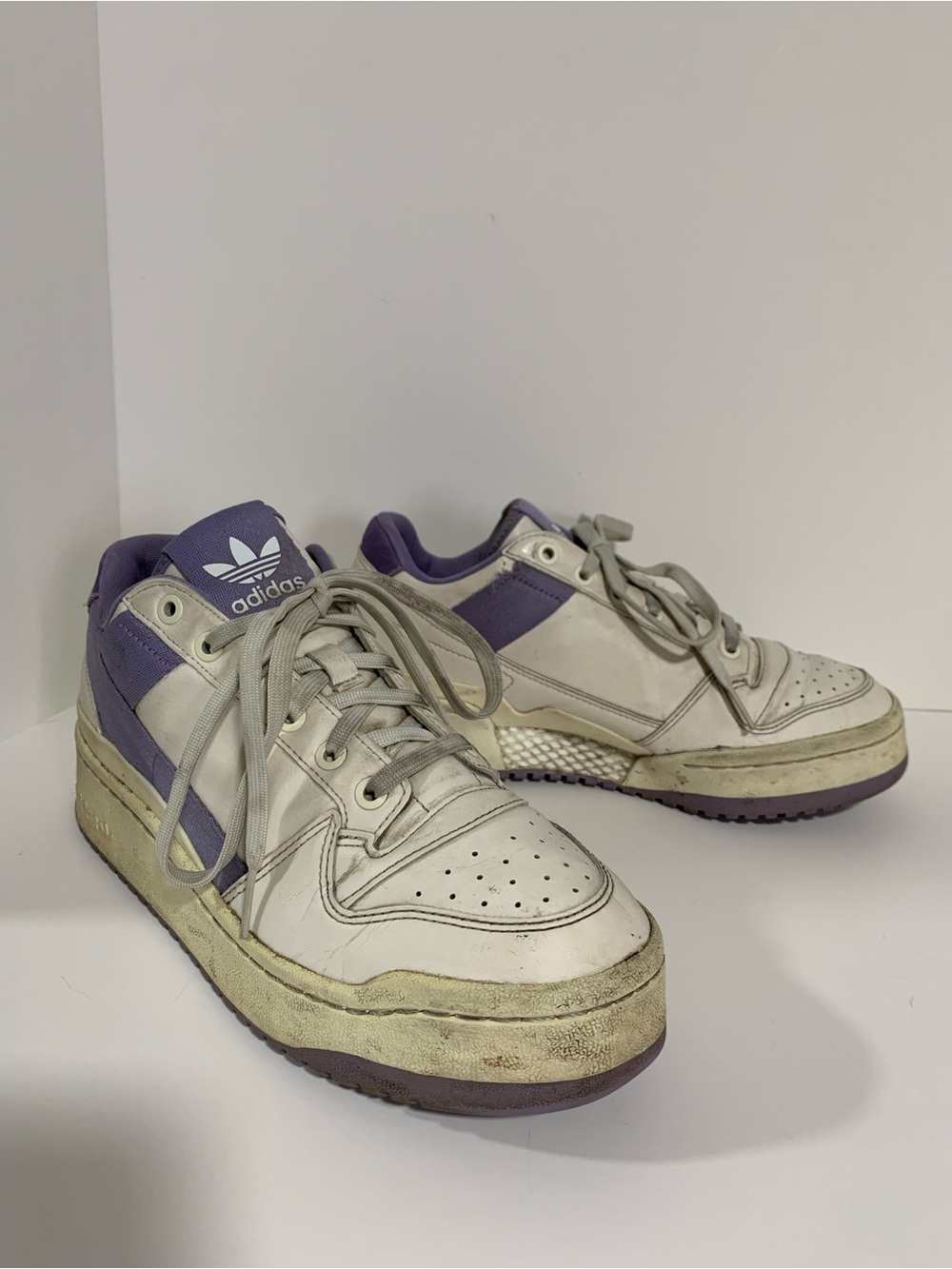 adidas x parley Women's White and Purple Low-Top platform Sneakers 325